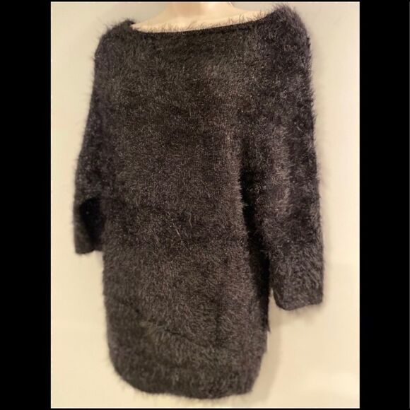 BEBE FUZZY METALLIC SOFT OVERSIZED SWEATER S - Picture 4 of 11